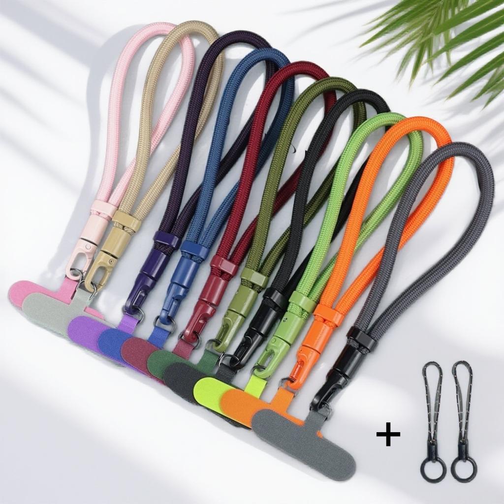 Universal Adjustable Self-Locking Anti-Loss Lanyard Short Wrist Strap for iPhone Samsung Durable Mobile Phone Strap