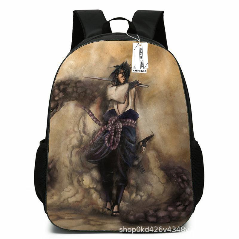 Naruto Peripheral Schoolbag Naruto Sasuke European and American Elementary and Middle School Students Backpack Cartoon Animation Computer Bag