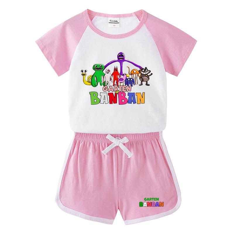 2025 Kids' Summer Outfit: Boys & Girls Casual Two-Piece Set - T-Shirt & Hot Pants
