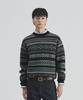 Guernsey Woollens Port Doyle Fair Isle Crewneck Sweater - Black