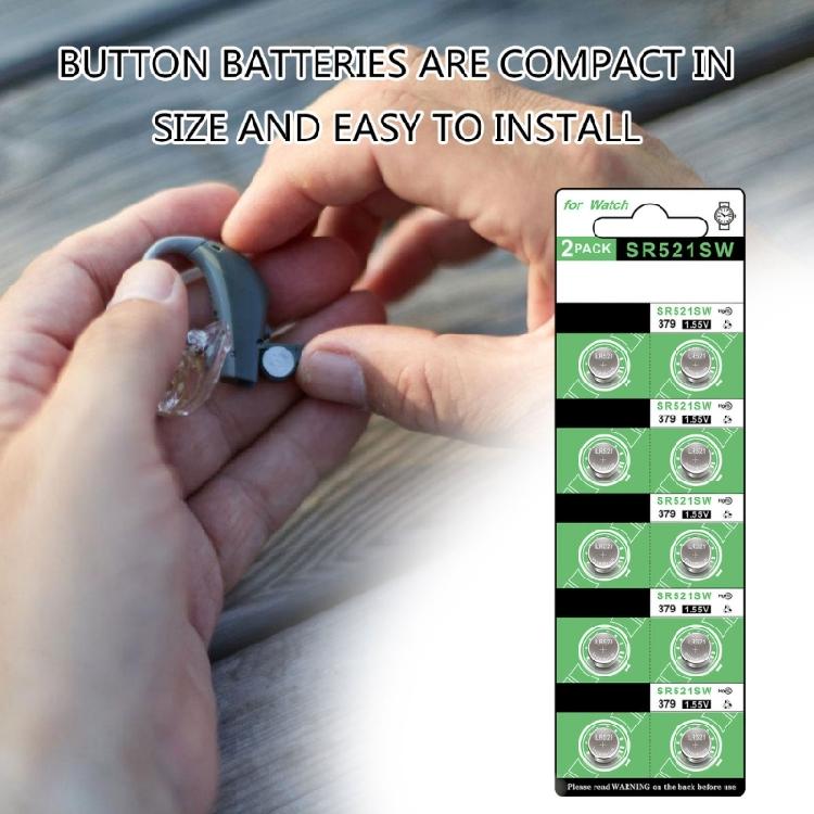 LR521 Button Cell Batteries AG0/SR521 Watch Calculator Remote Batteries Effective Power Output Lightweight Structure
