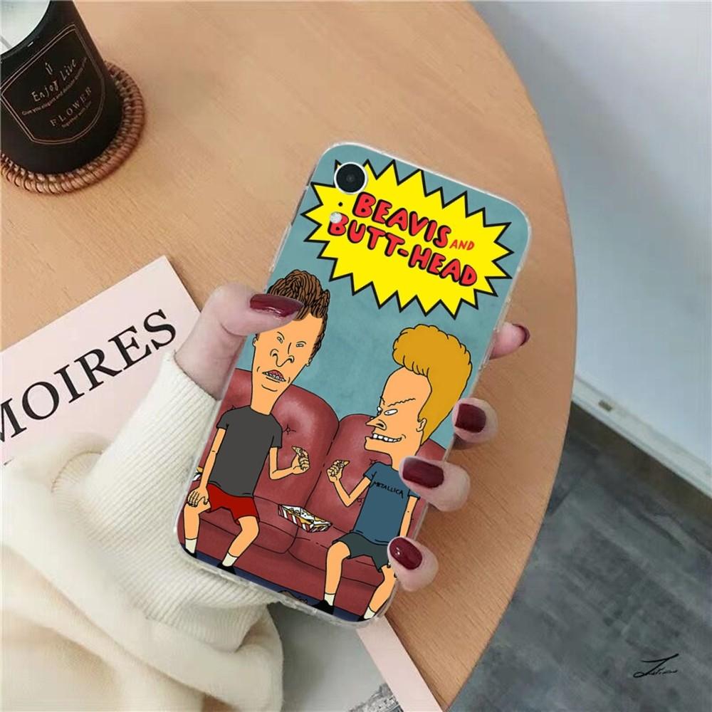 Beavis And Butthead Phone Case for iPhone 8 7 6 6S Plus X SE 2020 XR XS 14 11 12 13 Mini Pro Max Mobile Case