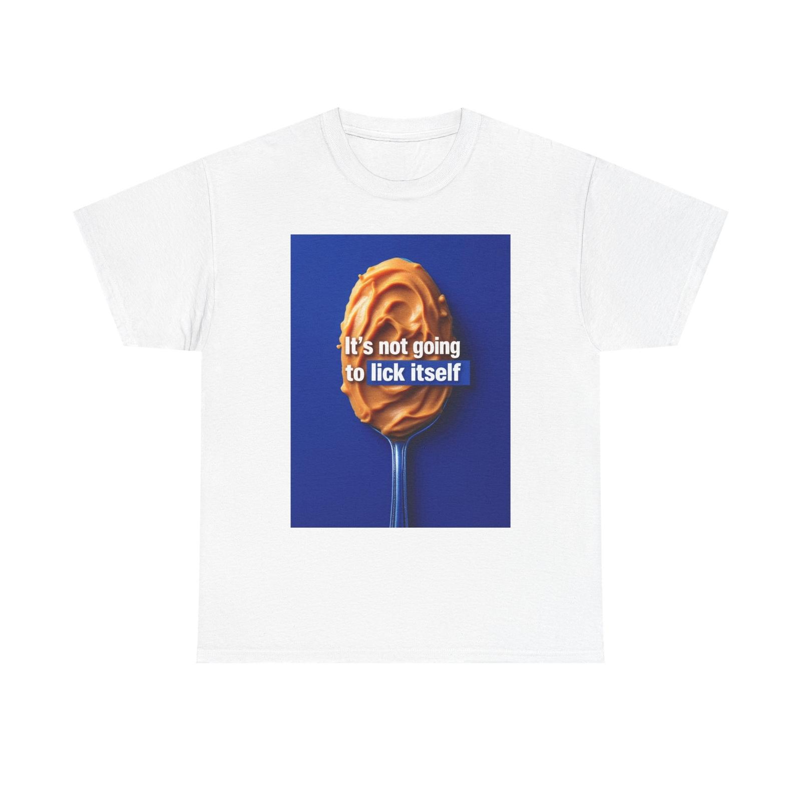 Funny Peanut Butter Spoon T-Shirt, Humorous Unisex Cotton Tee, Food Lover Gift 2XL