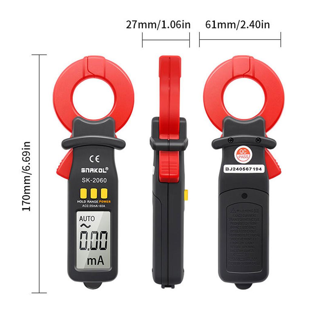 3 1 2 Digit Auto Ranging Digital Current Clamp Meter High Precise AC Measurement Tool 30mm Jaw with Data Hold Automatic