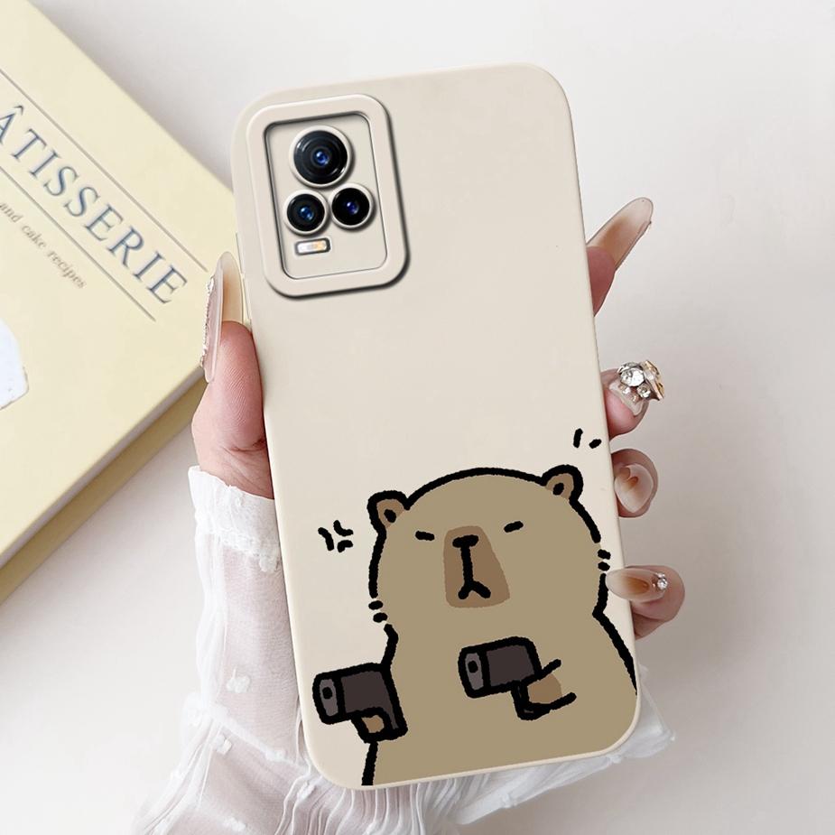 For Vivo V21e 4G Case V2061 Cute Funny Cartoon Cover 6.44'' Phone Case For Vivo V21 V2066 V2108 VivoV21 E V21e Soft Fundas Coque