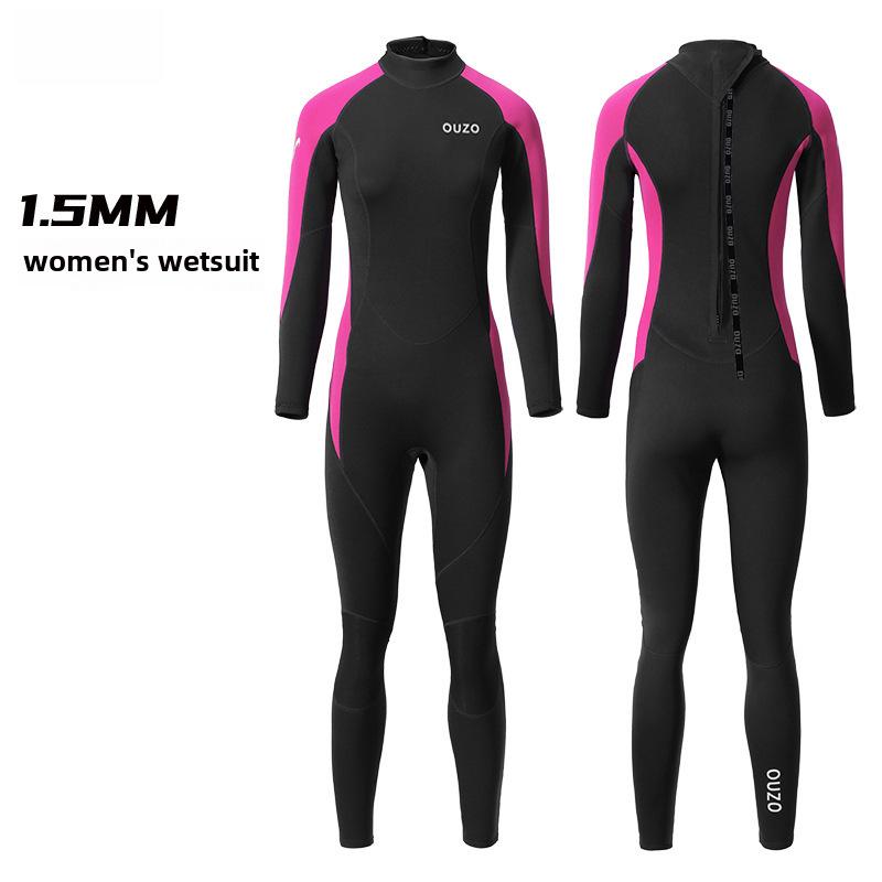 

Жіночий водолазний костюм з довгим рукавом 1,5 мм - захист від сонця та тепло для холодного серфінгу