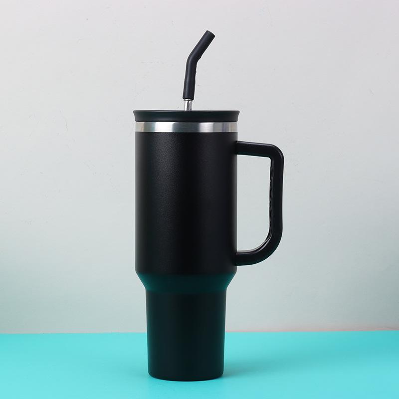 Edelstahlstrohhalm mit Silikonspitze für Stanley Cup 2 Stück Ersatzstrohhalme für Stanley 40oz/30oz Becher 1 Stück Strohbürste