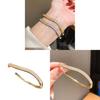 Geometric Zircon Round Pendant Bracelet With 18k Gold Plating For Womens Fashion Jewelry