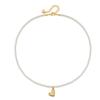Vintage Retro Irregular Heart Design Electroplated Shell Pearl Beaded Necklace For Women