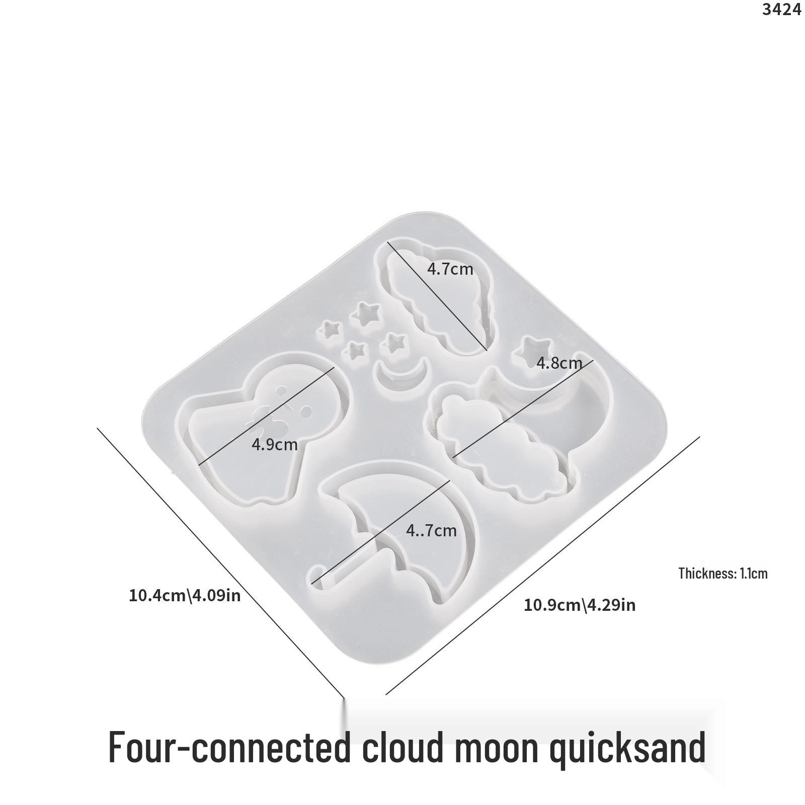 

DIY Epoxy Resin Moon and Heart Silicone Mold for Quicksand Pendant