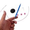 9Pairs Metal Circular Knitting Needle Set with Case, 3.5mm-8mm Interchangeable Circular Knitting Needle Crochet Hook Set