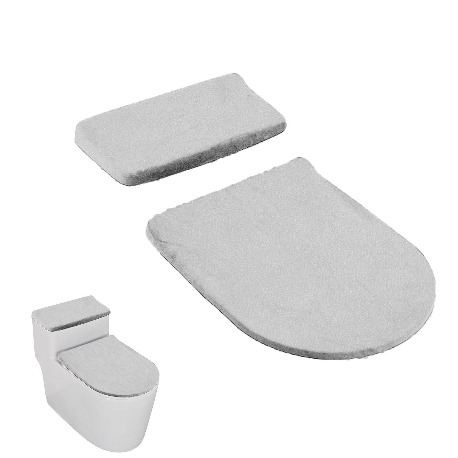 

Soft Toilet Seat Cover Stretch Toilet Lid and Tank Lid Mat Set Universal Wear Resistant Elastic Toilet Pad Bathroom Accessories серый