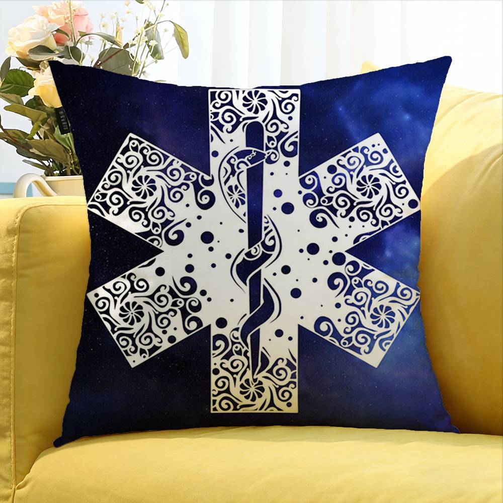 Star of Life World Various Sizes Square Pillow Case For Car Home Bedchamber Decor