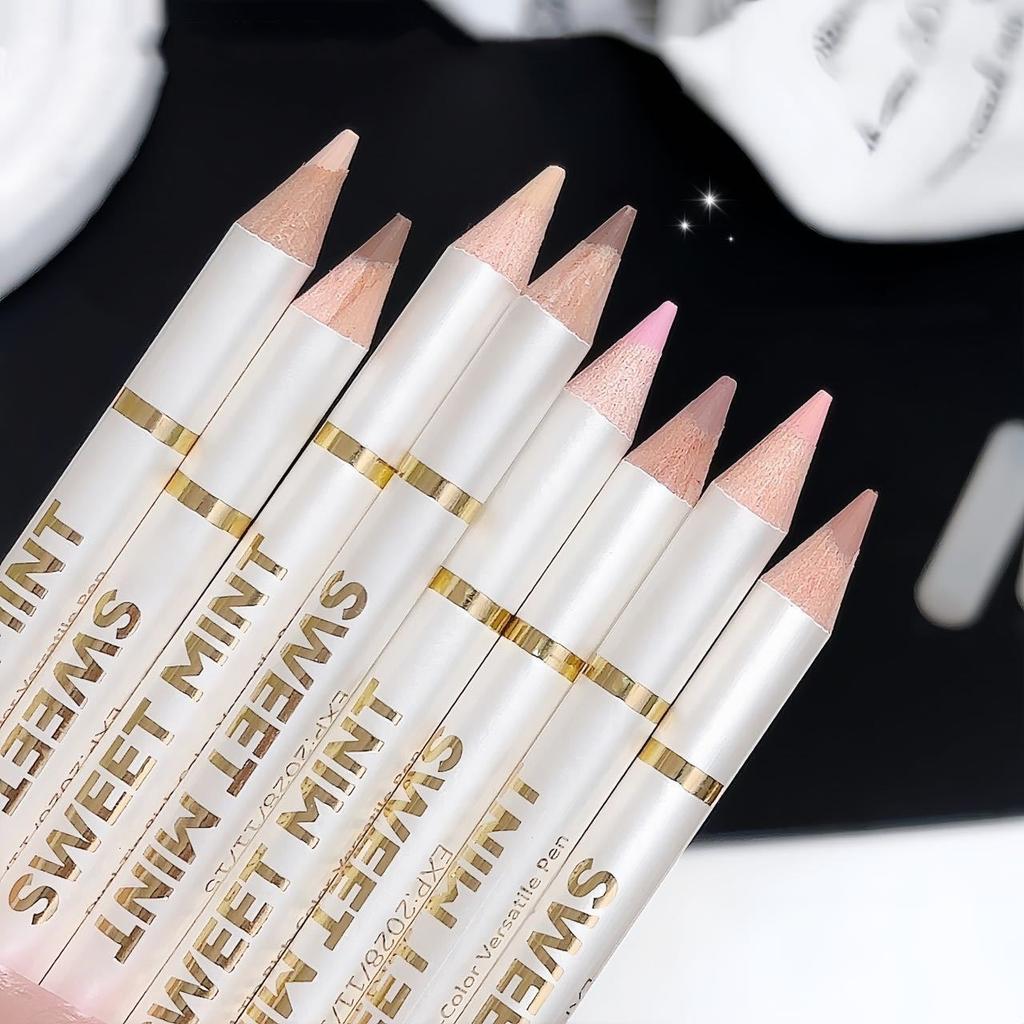 Double-Ended Lying Silkworm Pen Under Eye Liner Brighten Shadow Makeup Pencil Nude Pink Beige Lower Eyelid Highlighter Contour