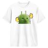 Green Alien Cat Meme T Shirt Unisexs Cotton Funny TShirts Crewneck Tee Shirt Short Sleeve Clothes Summer