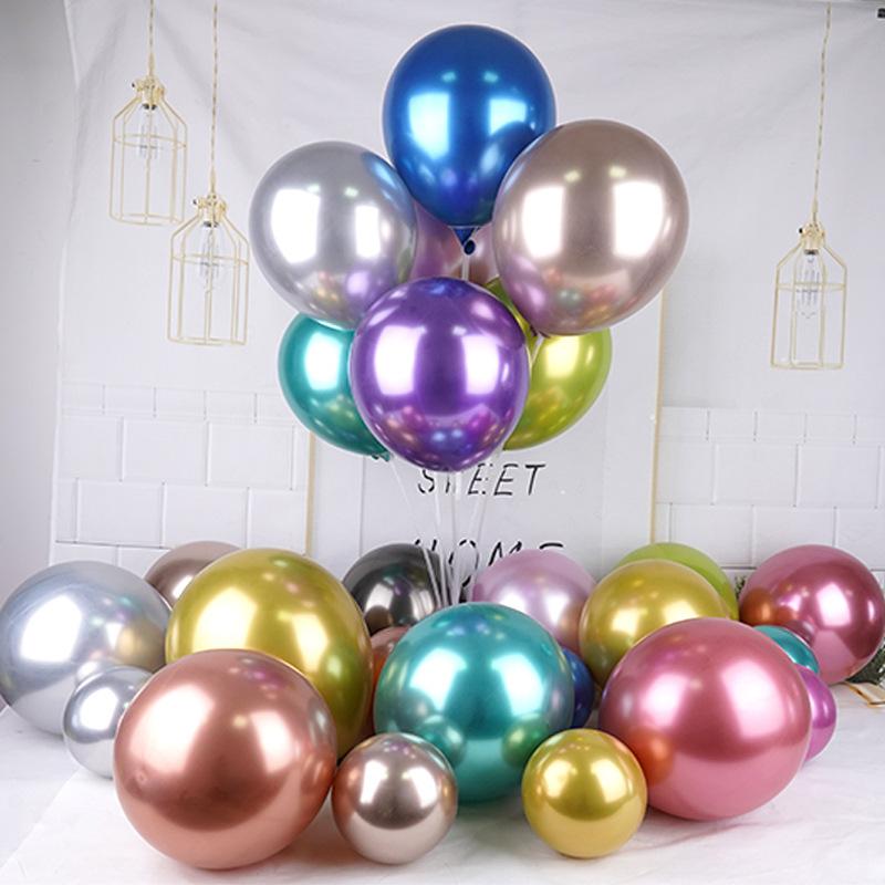 18 Inch Large Size Chrome Latex Metallic Balloons Globos for Wedding Birthday Decor