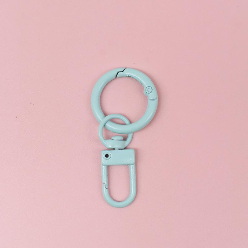 Colorful U-Shaped Metal Spring Buckle Keychain Accessory