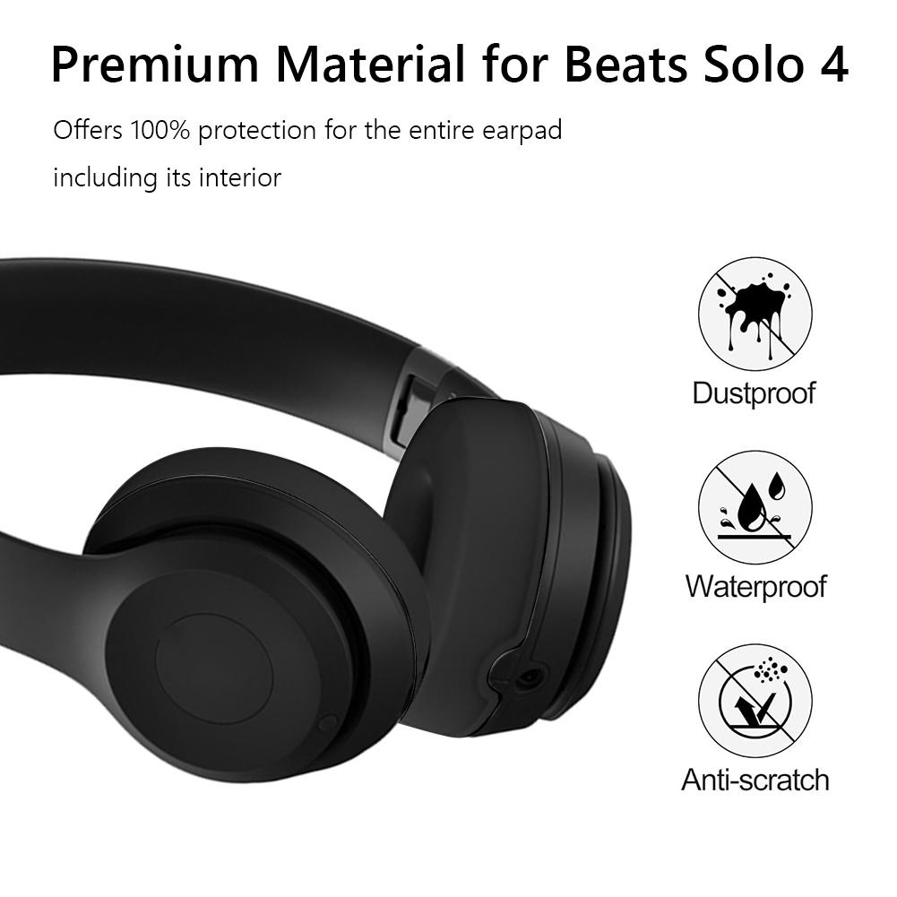 Silicone Case Cover Sweatproof Ear Pads Cover Protector Waterproof Protective Earpad Covers for Beats Solo 4 Wireless Headphones