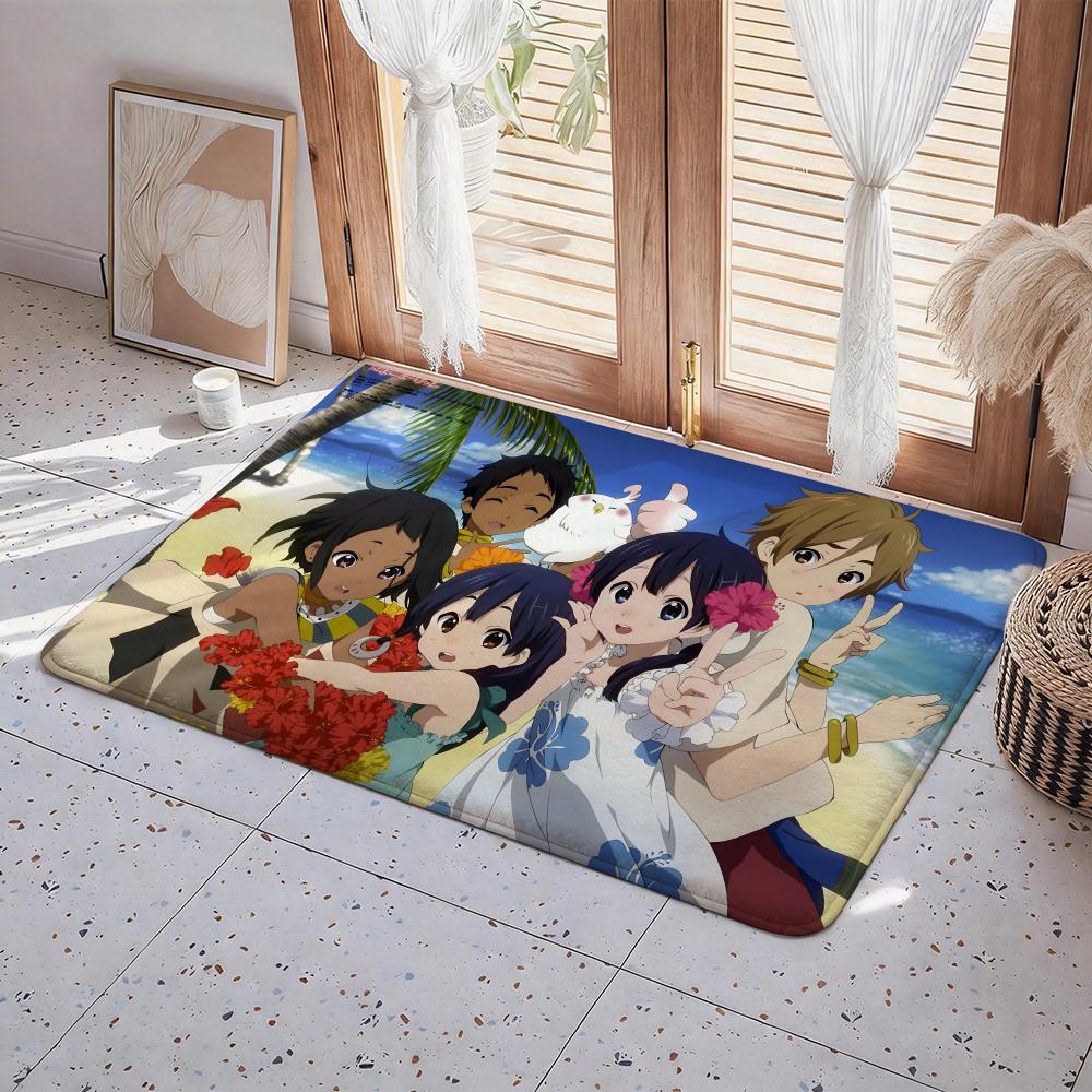 Anime T Tamako Market Floor Mat Eco Flannel Doormat Non Slip Odorless Indoor Floor Rug Soft Short Plush Home Mat