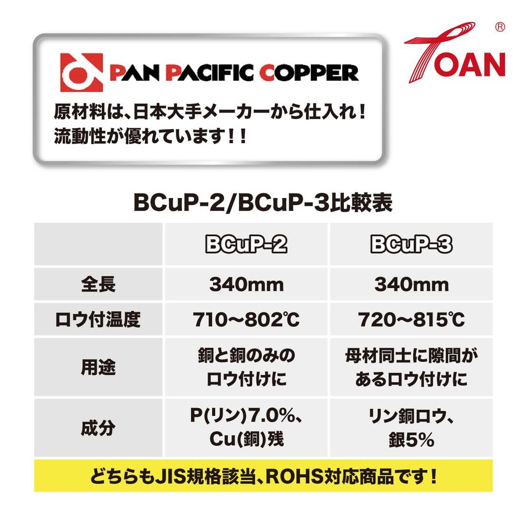 TOAN BCuP-2 Phosphor Copper Brazing Filler, Quantity: 250g, Wire Diameter: 2.4mm, ROHS Certified, Authentic Product