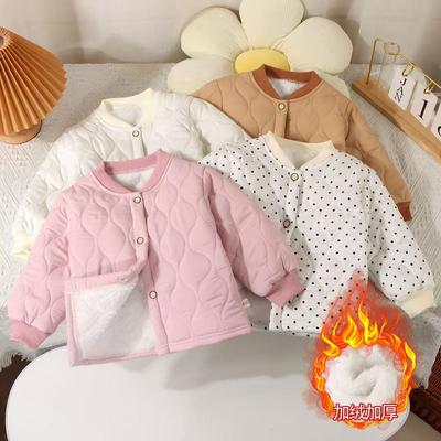 Children's Cotton Clothes with Autumn and Winter Velvet Jackets, Baby Warm Cotton Clothes, Boys' and Girls' Magical Children's Clothing
