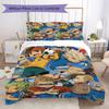 Inazuma Eleven Voetbal Patroon Beddengoed Dekbed Set Dekbedhoes Kussensloop Woondecoratie Verjaardagscadeau (1 dekbedovertrek + 2 kussenslopen (zonder vulling))