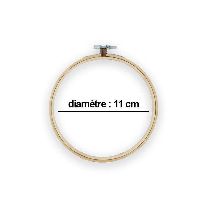 Tambour à broder avec vis de réglage 11 cm