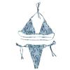 Women Sexy Print Bandage Swimsuit 2 Piece Bathing Suit Bikini Set Split Swimsuit
