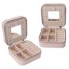 Multifunctional Jewelry Storage Case With Mirror Leather Jewelry Box Portable Elegant Travel Jewelry Case Travel Use