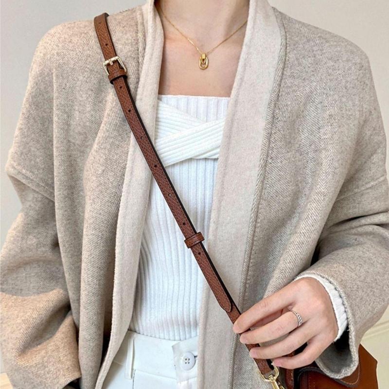 48inch Handbag Shoulder Strap Replacement PU Leather Strap for DIY Lady Purse Crossbody Bag Adjsutable Strap with Buckle