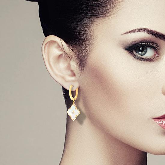 LeCalla Orecchini Pendenti In Argento 925 Con Zirconia Cubica: Eleganti, 30x11 Mm, Regalo In Scatola