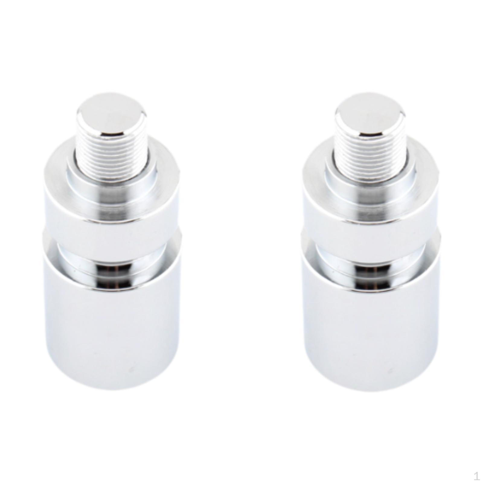

2 Pieces Motorcycle Grips Handlebar End Easy Installation Weights for 750 срібний