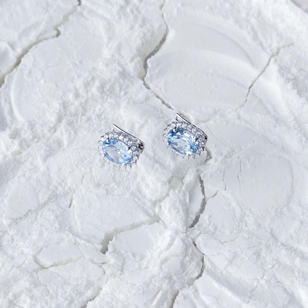 Silver Earrings with Natural Topaz 7.345ct (2167778)