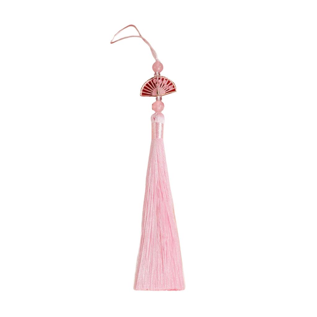 Pendentif à pampilles Han Fu traditionnel avec des motifs de ventilateurs auspicieux pour les passionnés de culture et les chercheurs de mode