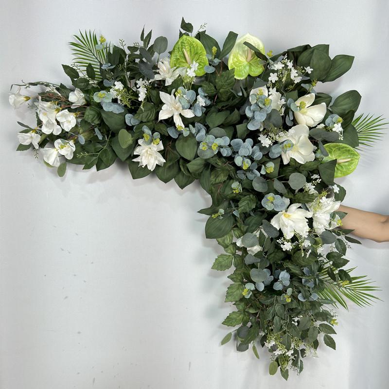 Triangular Silk Flower Wedding Arch Arrangement for Reception Background