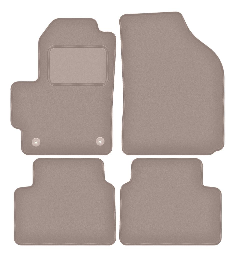 Beige Velours-Fußmatten für: Chevrolet Matiz Schrägheck (2004-2009)