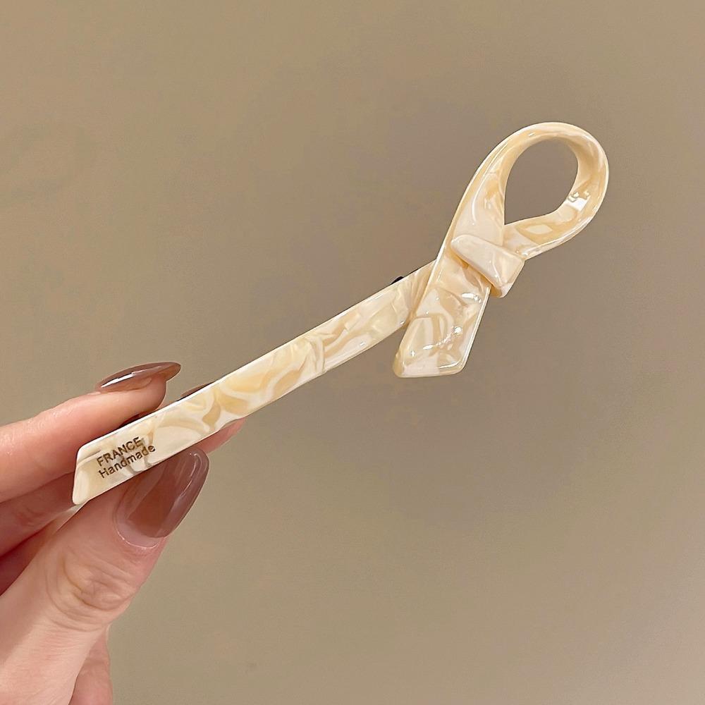 Barrettes Acetic Acid Bow Hair Clip Korean Style Side Clip Bow Spring Clip  Female Hair Accessories Style 1