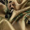 Chinese Style 100x150cm Panda Bamboo Leaves Jacquard Fabric for DIY Cheongsam Dress Shirt Apparel Material