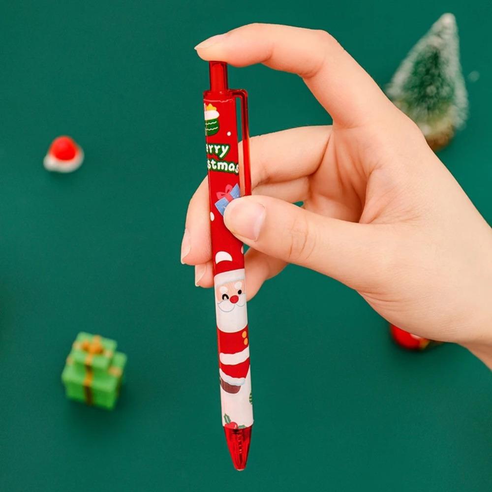 20pc Cartoon Christmas 0.5mm Gel Pen Cute Student Quick Dry Black write Ink Pen High Quality Office Signature Pen Christmas Gift