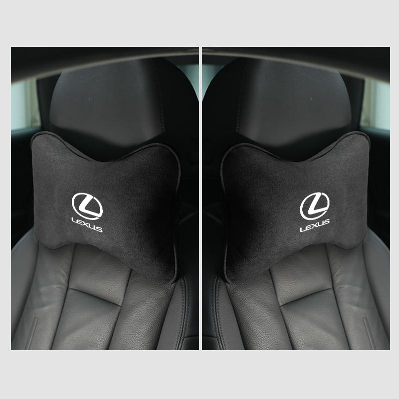 Wildleder Autositz Nackenkissen Kopfstütze Kopfstütze Entspannung Schutz für Lexus ES300 IS300 IS350 ES250 ES350 IS250 CT200H GS350 NX200 JM3