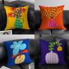 Cartoon Vase Cushion Cover Elegant Comfort Pillowcase Sofa Bed Double-Sided Printed Invisible Zipper Home Decor