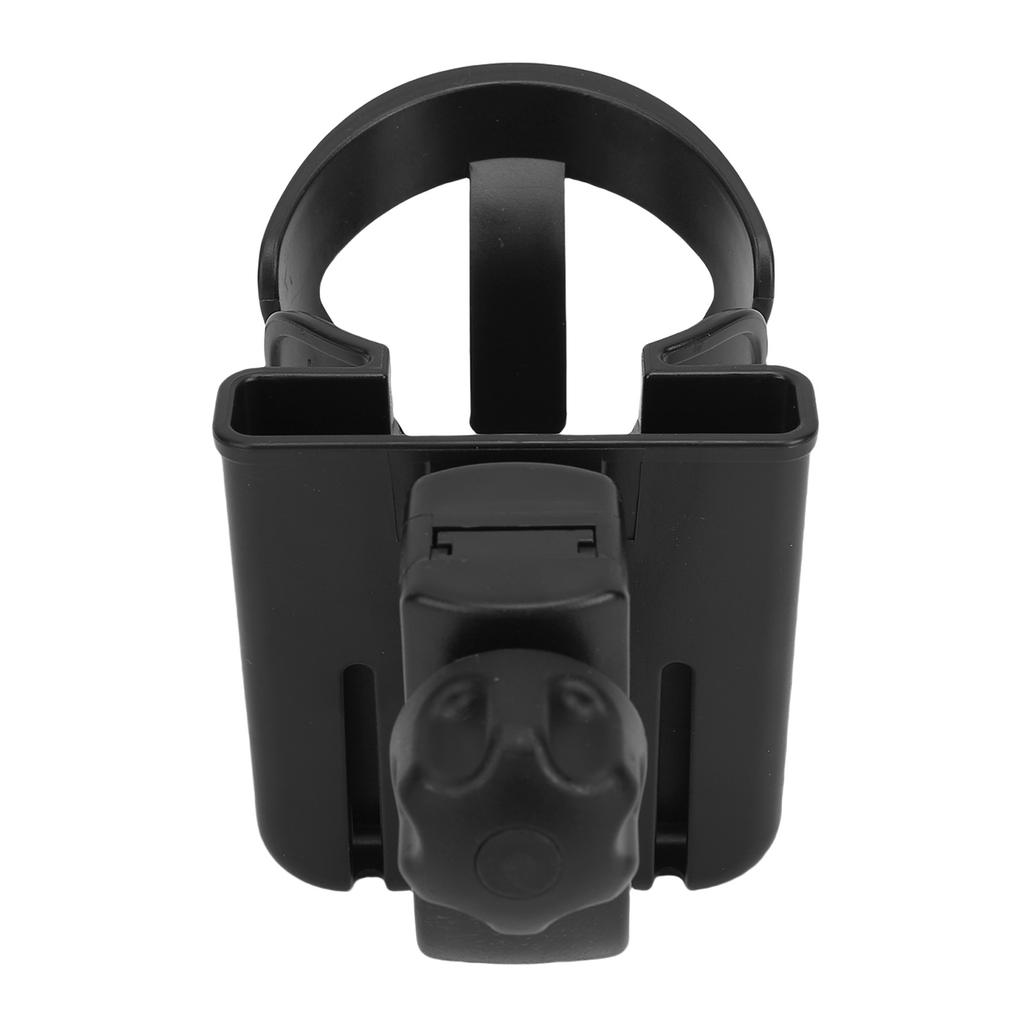 Stroller Cup Holder Multifunctional 360 Degree Rotation Design Stroller Cup Holder with Phone Holder Black