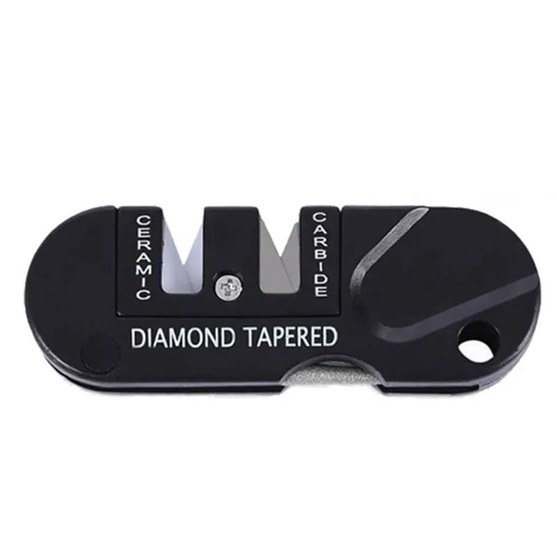 

Многофункциональная карманная точилка для ножей 4 в 1 складной точильный камень с 3 ступенями керамическая и карбидная и коническая алмазная