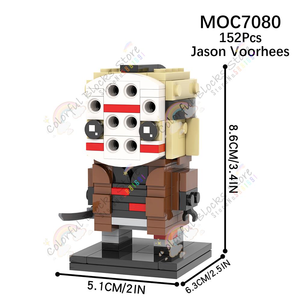 Horror Series Characters MOC Building Blocks Creative Movie Cartoon Mythic Action Figure Model DIY Assembly Bricks Toys For Kids