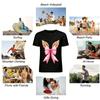 Angel Wing Heart Bow Print Casual Top Pure cotton T-shirt