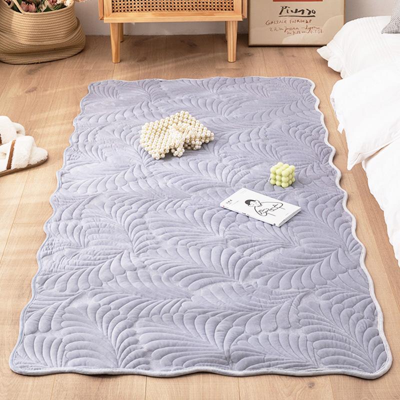 Simple Flannel Winter Thickened Bedroom Mattress Tatami Plush Floor Mat Coffee Table Mat Machine Washable