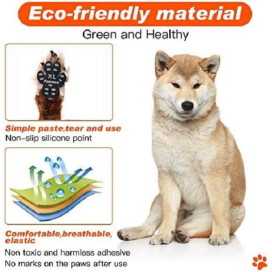 Dog Paw Protector Gripper Traction Pads,Dog Paw Covers,Foot Stickers in Summer Hot/Winter Cold Pavement,Dog Shoes Booties Socks Replacement,12 Sets
