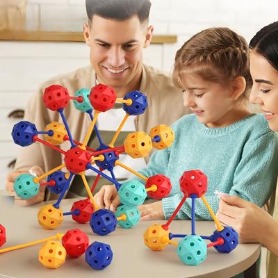 3D Geometric Transformable Building Blocks Children's Educational Toys Large Particle String Beads Spatial Thinking Assembly