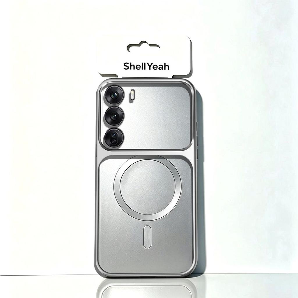 Viral Cyberpunk Magnetic Case for OPPO Reno12 5G CD Texture Ring & Metallic Sheen Cover
