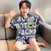 Boys' 2026 Cartoon Pajama Set - Short-Sleeved T-Shirt & Shorts for Teens and Kids